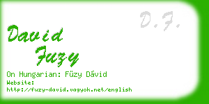 david fuzy business card