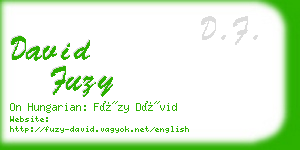 david fuzy business card